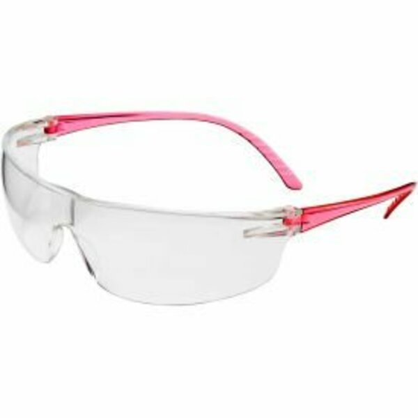 Honeywell North Uvex SVP208 Safety Glasses, Pink Frame, Clear Lens SVP208